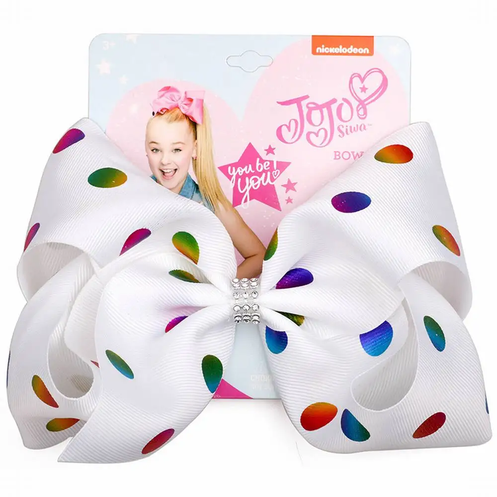 8 &quotмилые заколки в горошек банты для волос с бантом девочек большой цветной бант