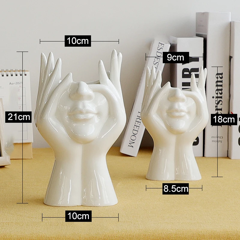 Nordic Керамика Моделирование человеческого тела Искусство Ваза с сеткой длиной до