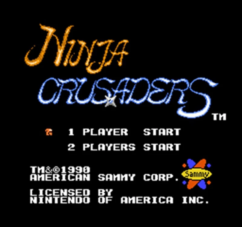 Ninja крестовых 60 s английская версия игровой Картридж для 8 бит 60pin