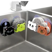 non slip sink accessories sponges holder plastic drain drying rack kitchen storage organization multi purpose cat shape