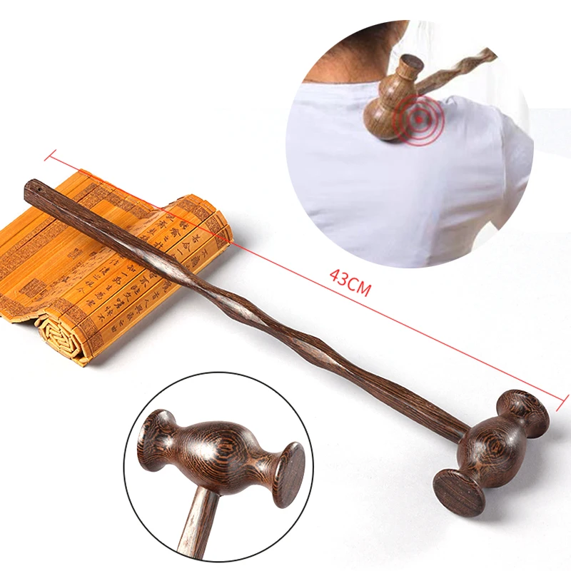 

Wooden Hammer Massager Percussion Therapy Trigger Point Back Self Massage Relieve Pressure Acupressure Muscle Relief Masajeador