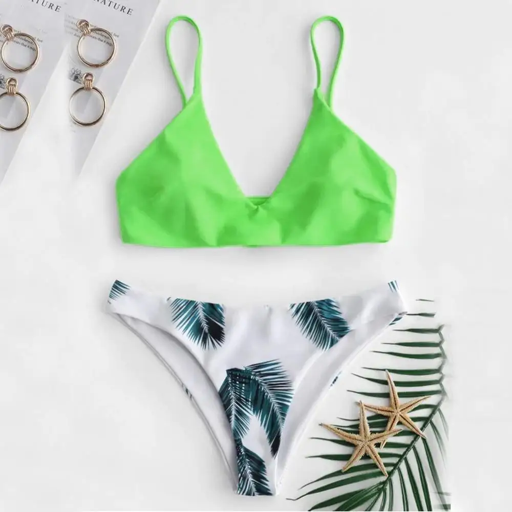 Летние сексуальные бикини купальники для женщин с принтом пуш ап мягкий