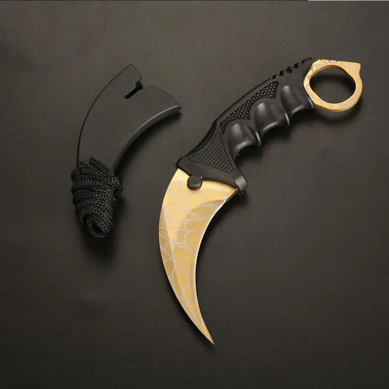 Нож Karambit CS GO с фиксированным лезвием нож для выживания повседневного