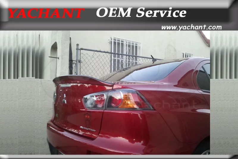 Стайлинг автомобиля FRP волоконное стекло задний спойлер подходит для 08-12 Lancer