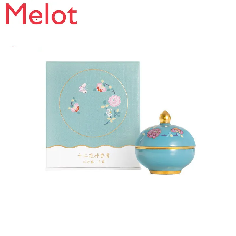 

Handmade Ceramic the 12 Floras Solid Balm Perfume Light Perfume Long Lasting Birthday Gift Room Spray Fraud
