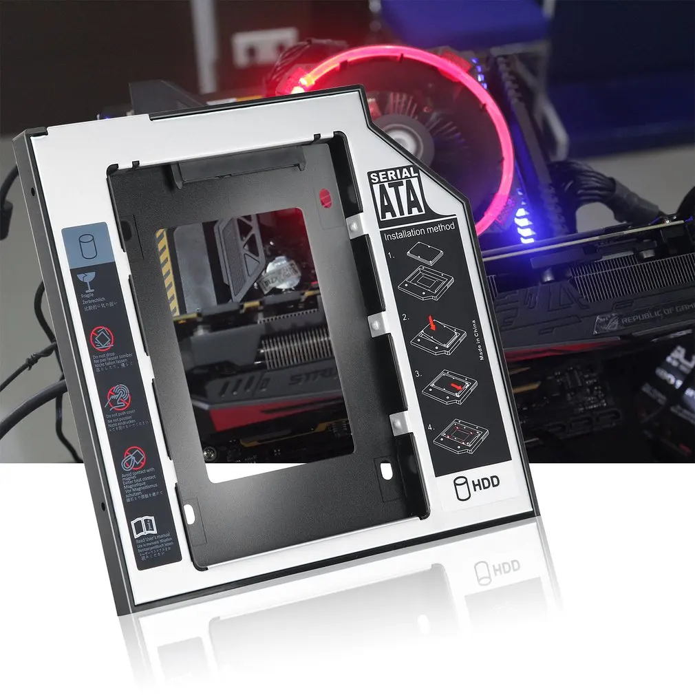 Универсальный 2 5 2nd 9 мм Ssd Hd SATA жесткий диск HDD Caddy адаптер отсек для Cd Dvd Rom