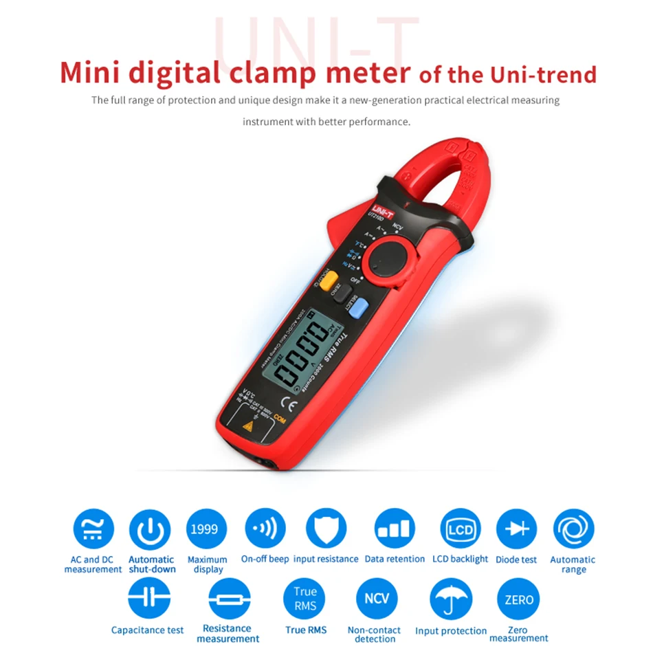 Цифровой токоизмерительный прибор UT210E с автоматическим диапазоном