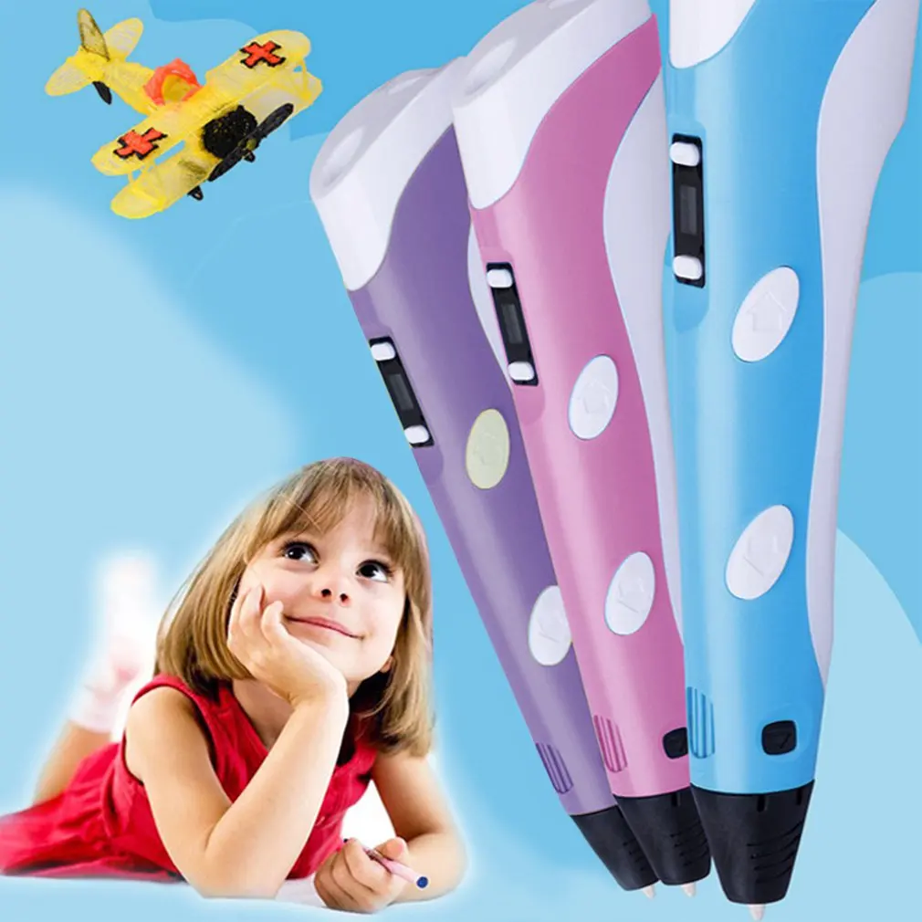 

Волшебная 3d-ручка, 3D-принтер, ручка для рисования, 3D-печать, лучший для детей с ABS-нитью 1,75 мм, Рождественский подарок на день рождения