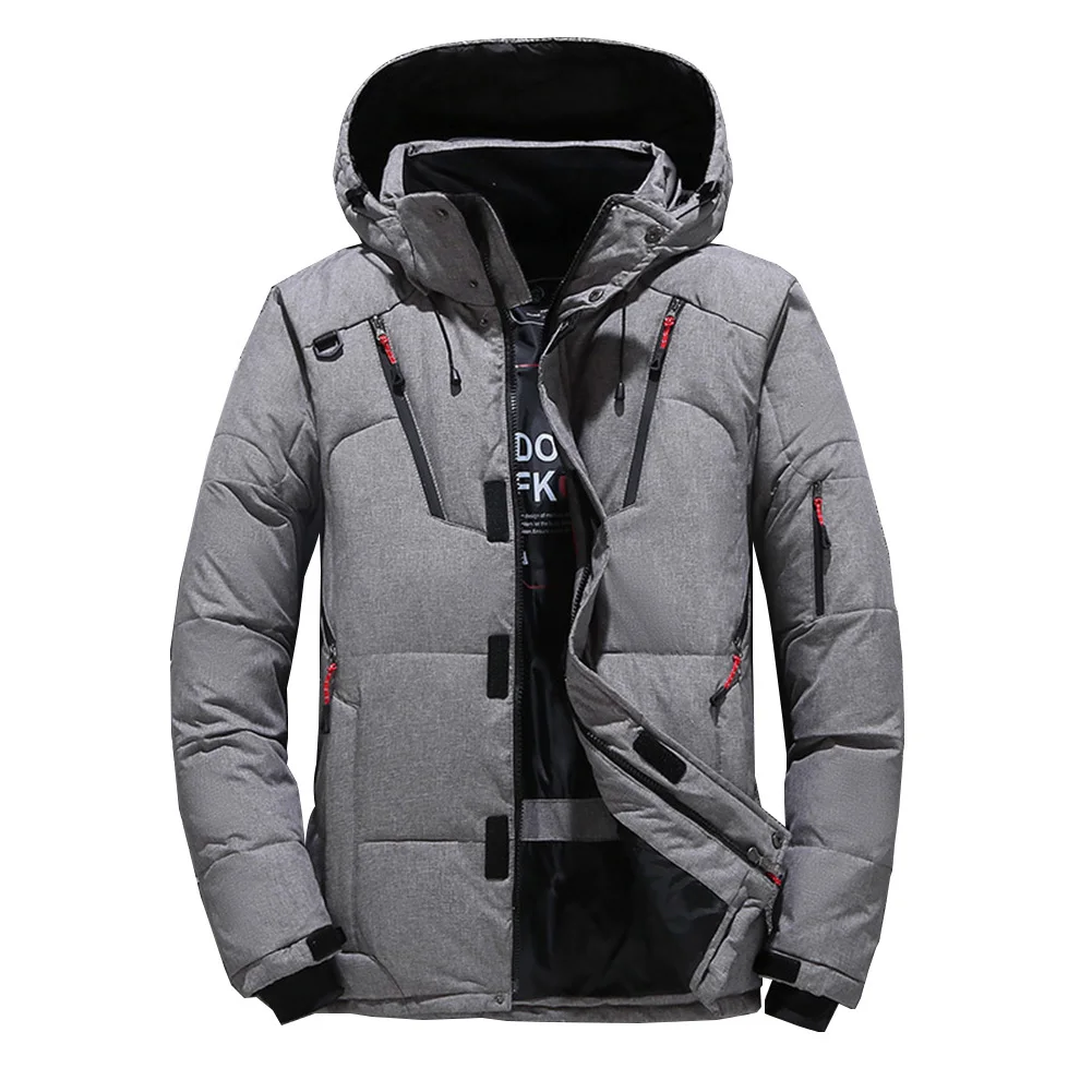 High Quality Elegant Trendy Thick Warm Winter Jacket Men Hooded Thicken Duck Down Parka Coat Casual  Down Men Coat Christmas