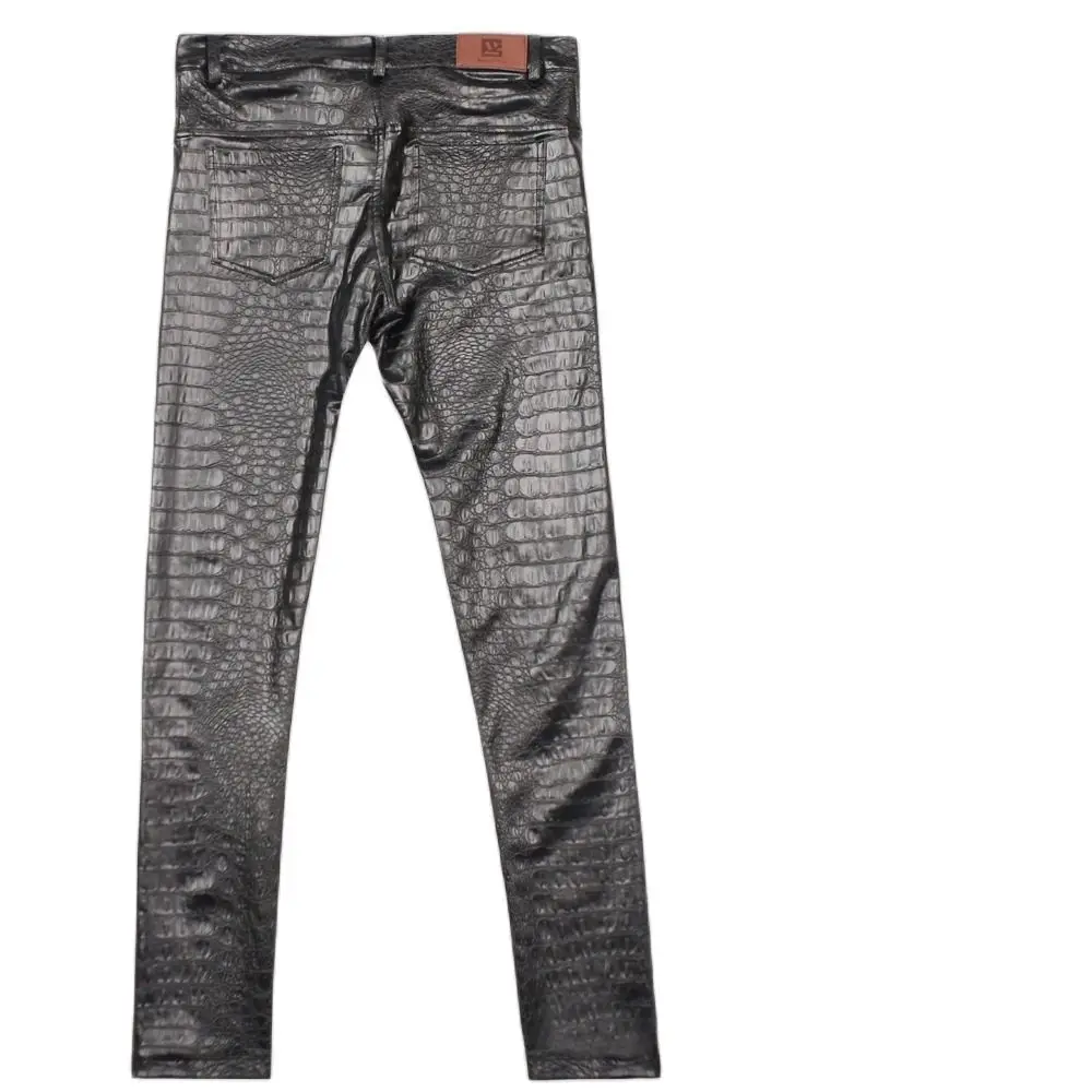Облегающие брюки Fad С ИМИТАЦИЕЙ КРОКОДИЛА леггинсы из искусственной кожи
