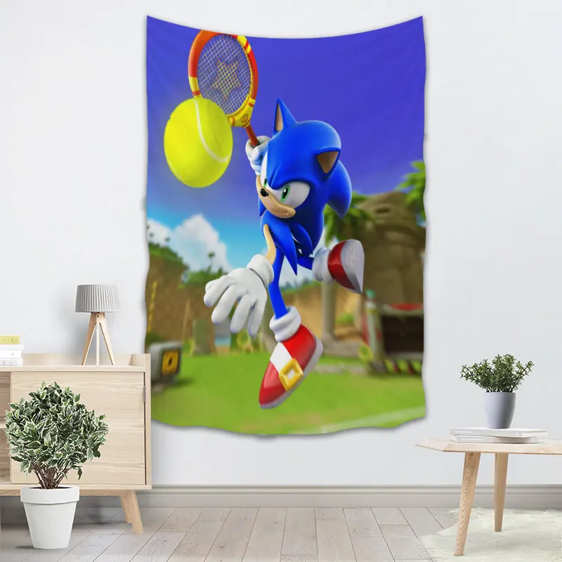 Sonic The Hedgehog гобелен настенный Декор для домашней вечеринки на день рождения украшения тканевые гобелены палатка туристический спальный коврик