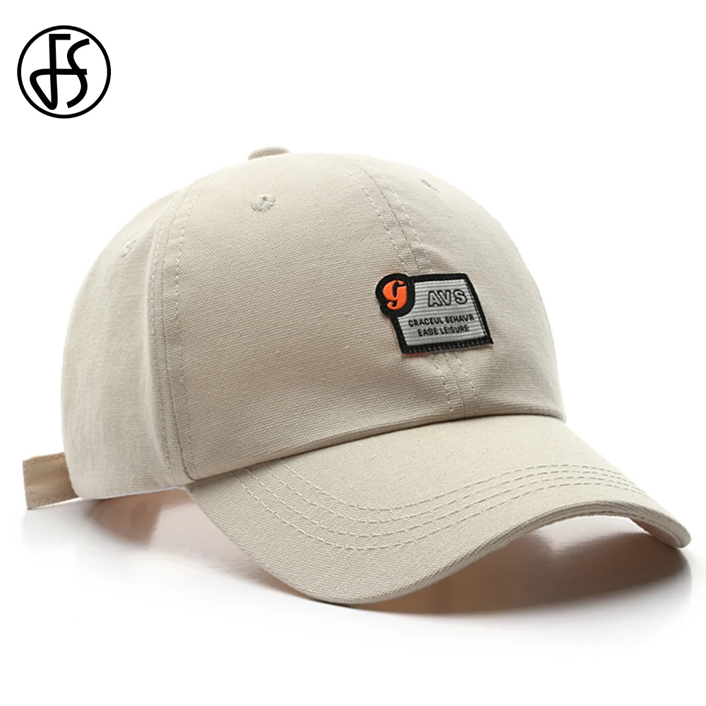 

FS Spring Summer Korean Simple Patch Letter Face Cap Outdoor Fashion Streetwear Snapback Baseball Hat For Men Women 2021