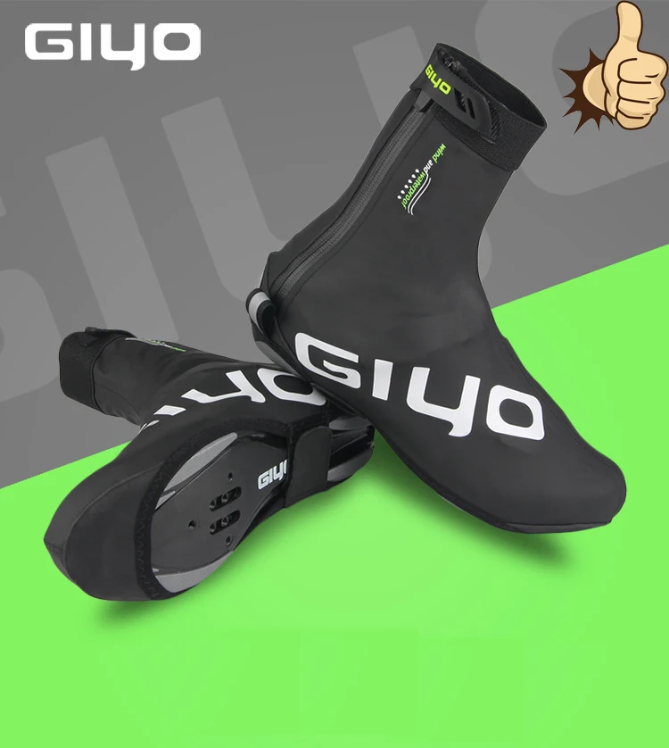 

GIYO Bicycle Shoes Covers Waterproof Cycling Overshoes Bike Reflective Windproof MTB Road Winter Fleece Warm Bike Lock Protector