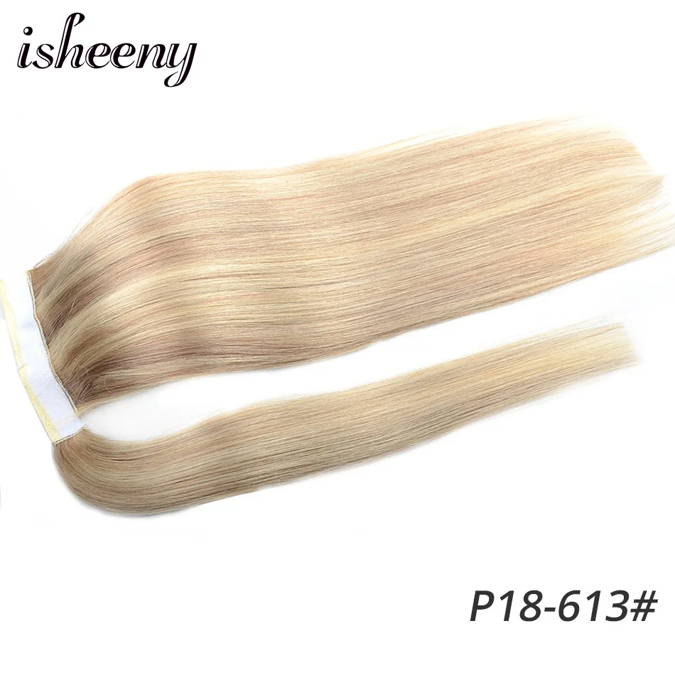 Isheeny Человеческие волосы Remy конский хвост для наращивания 1" 18" 2" человеческие волосы для наращивания на заколках