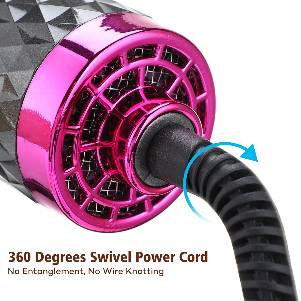 

3 in1 One Step Hair Dryer and Volumizer Straightener Curler Hair Blow Dryer Hot Air Brush Styler Comb Corrugation for Hair