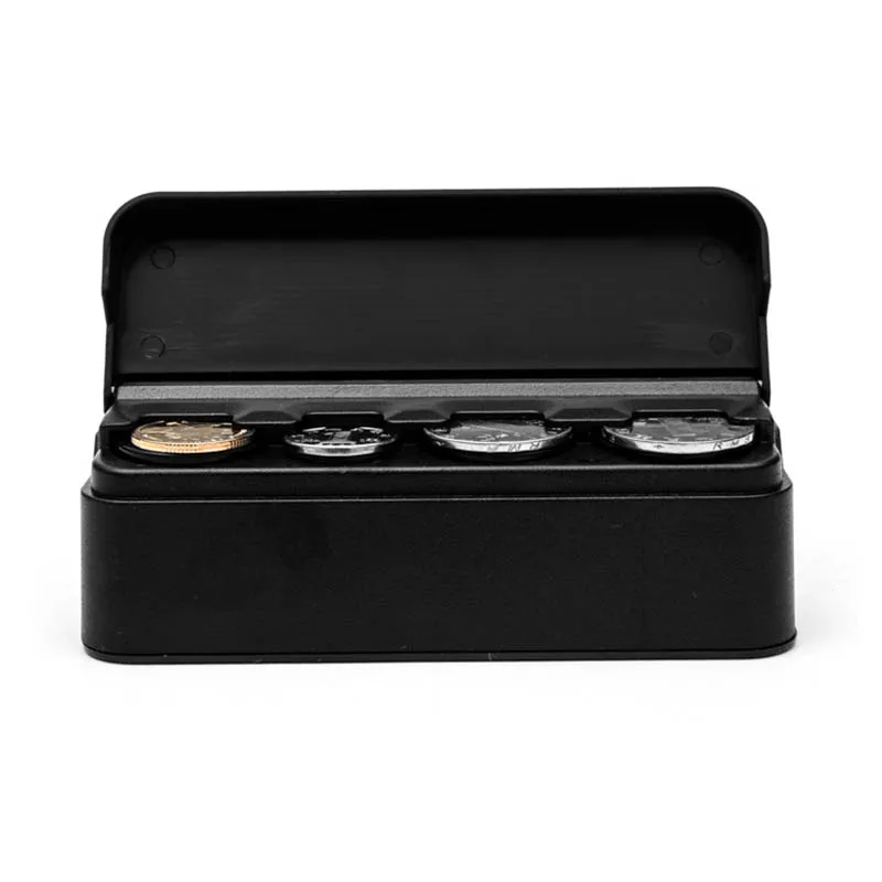 Plastic 1Pcs Coin Container Car Organizer Change Money Storage Box Holder Portable Black | Дом и сад