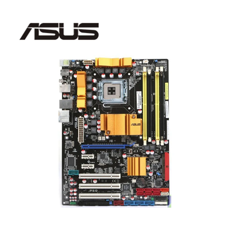 Материнская плата для Asus P5Q P45 Socket LGA 775 Q8200 Q8300 DDR2 оригинальная б/у материнская в