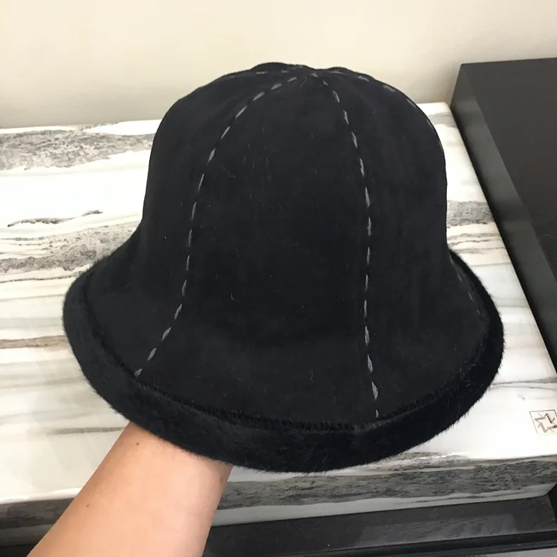 Suede Double-Sided Wear Keep Warm Bucket Hat Women Fashion Fisherman Hat Beach Sun Hats Bob Femme Panama Hat