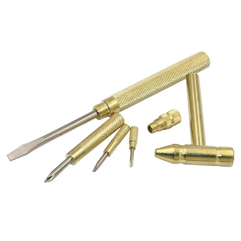 

Мини-ударная отвертка 6 в 1, многофункциональные металлические карманные инструменты «сделай сам», набор для ремонта часов и ювелирных изде...