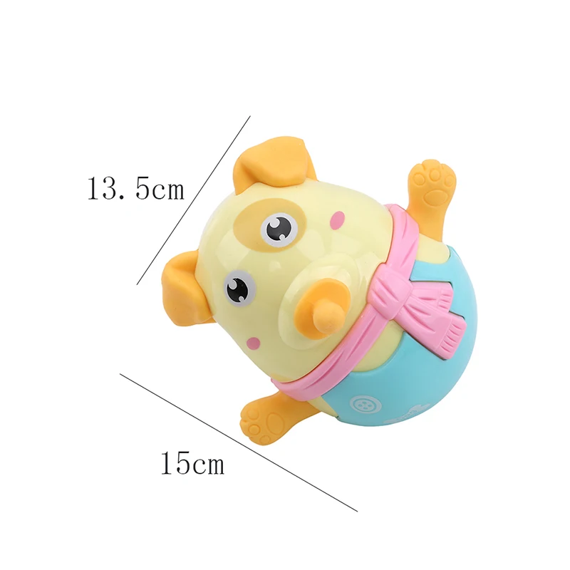 

Kids Cartoon Rattle Teethers Toy Baby Cartoon Dogs Tumbler Teether Cute Roly-poly Children Educational Toy Gift