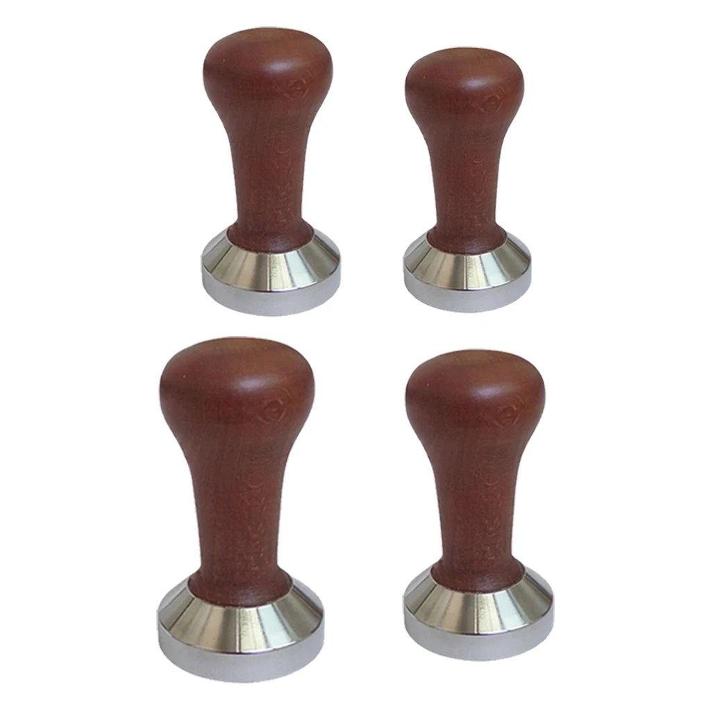 

Wooden Coffee Tamper Home Maker Grinder 49-58mm Base Beans Press Tools