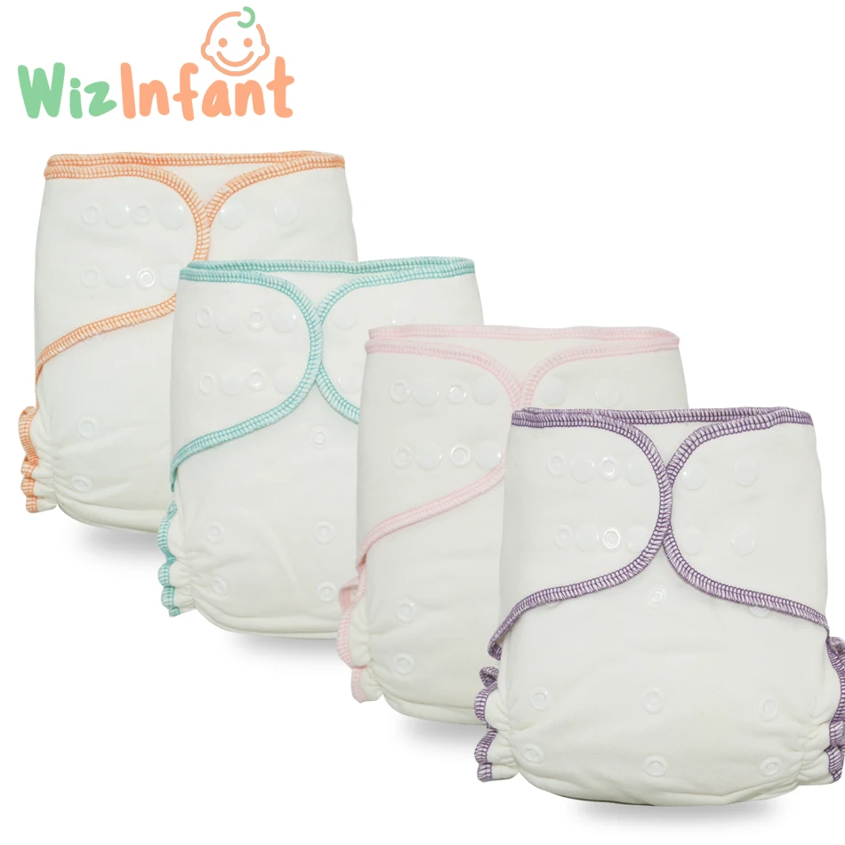 

WizInfant Onesize Bamboo Cotton Fitted Diaper Reusable Night AIO&AI2 Baby Nappy Washable ECO-Friendly Cloth Diaper