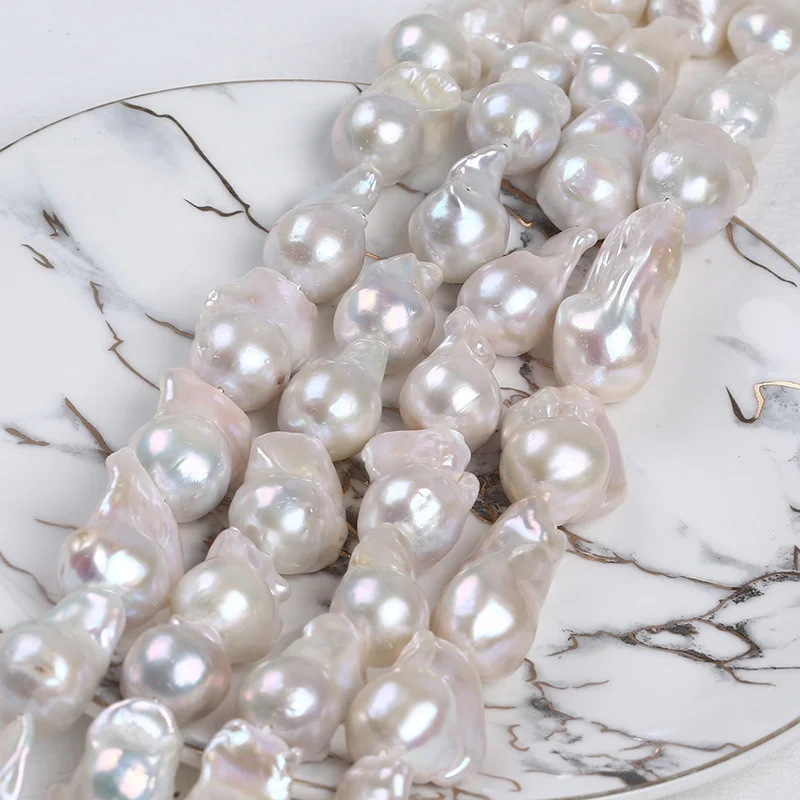Factory price 11-18mm white natural freshwater baroque pearl strand jewelry | Necklace