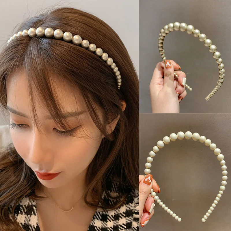 

H:HYDE женские элегантные повязки для волос с жемчугом, милые повязки на голову, обручи для волос, украшение, элегантные аксессуары для волос