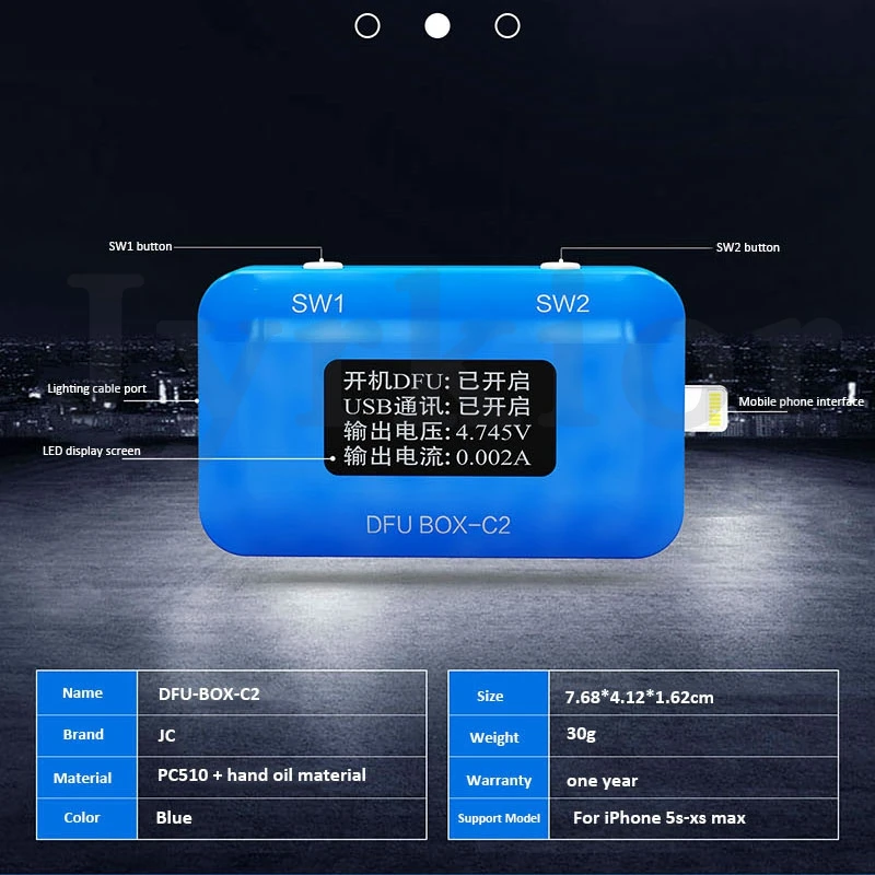 JC DFU C2 JC C1 умная ремонтная коробка для iPhone XR XS MAX X 8 Plus 8 7P 6S Plus 6S 6P 6 плата для зарядки аккумулятора - Цвет: JC DFU C2