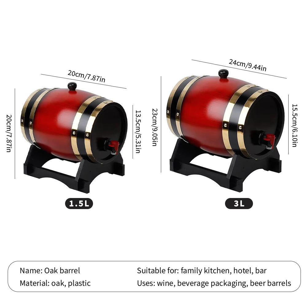 

Homebrew Oak Wine Barrel BrewingPort Storage Casks For Whiskey Wine Making Home Hotel Decoration For Homebrew