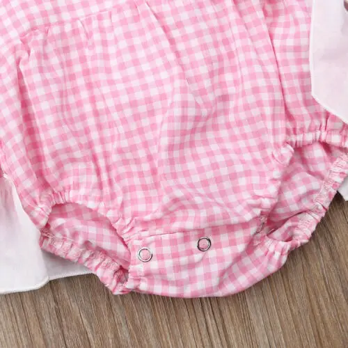 Летняя одежда в английском стиле для маленьких девочек топы шорты комбинезоны