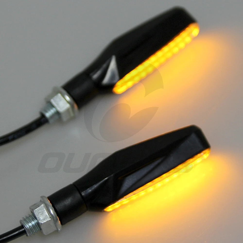 

OUMURS Motorcycle LED Turn Signal Indicator Amber Light Flexible Front Rear Lamp Universal for YAMAHA BMW for Honda Suzuki
