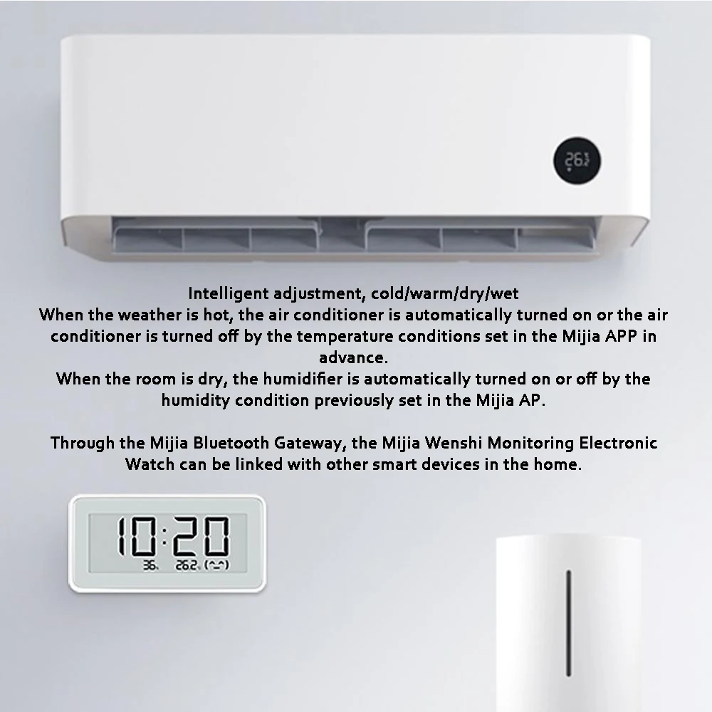 Mijia многофункциональный бытовой термометр Bluetooth цифровые часы Высокоточные Часы