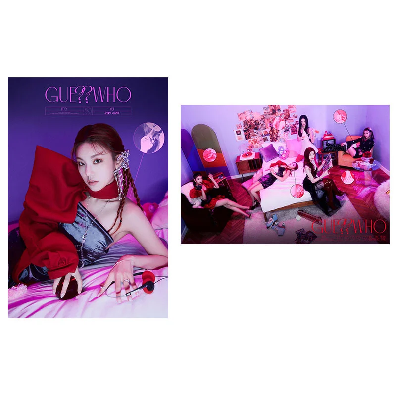 

KPOP ITZY New Album GUESS WHO Pasteable Photos Yeji Lia Ryujin Chaeryeong Yuna Figure Poster Wall Stickers Fans Collection B10