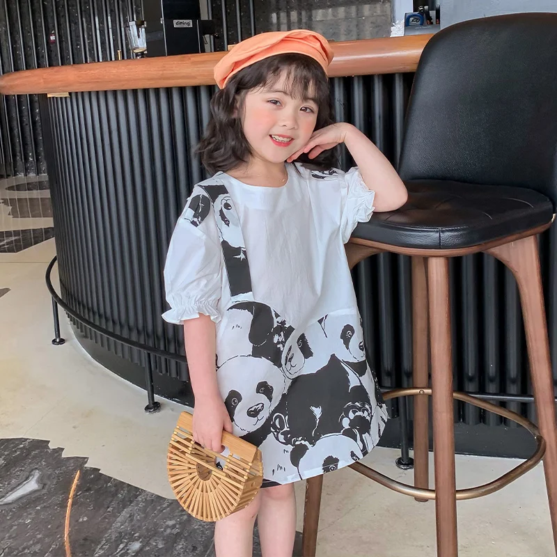 

Kids Girls Dress Mom and Me Clothes Summer Family Matcihng Outfit Clothes Fashion Cartoon Print Family Dresses For Mother and Me
