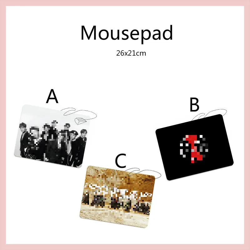 

[MYKPOP]KPOP Rubber Mouse Durable Desktop Mousepad 26x21cm KPOP Fans Collection E9 SA18102009
