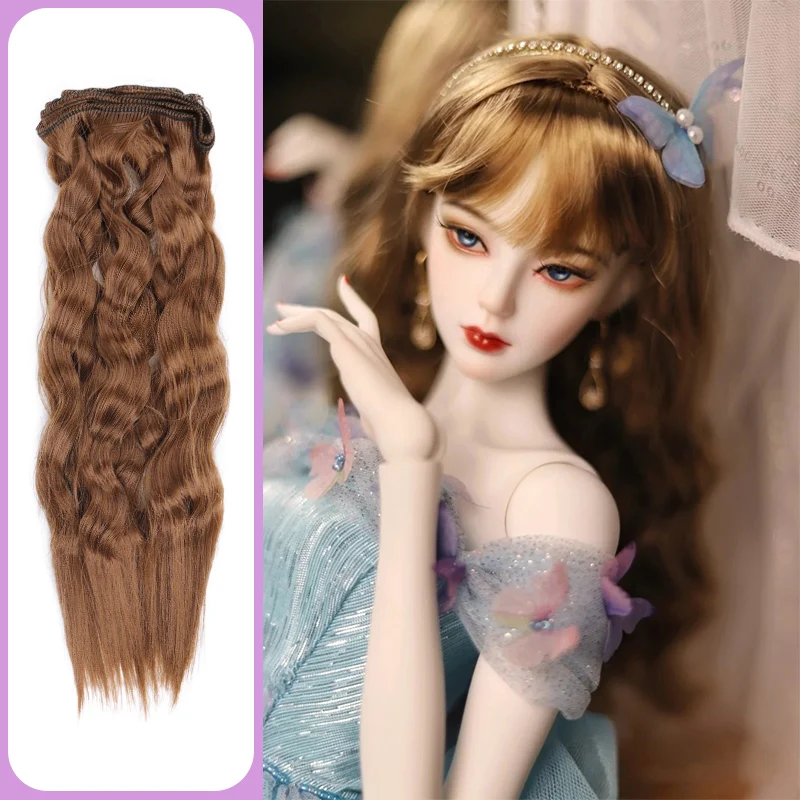

bjd wig Accessories 1piece 25*100CM doll hair for 1/3 1/4 1/6 1/12 Curly doll hair bjd wig diy Free shipping