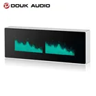 Douk аудио стерео VFD музыкальный спектр звуковой уровень индикатор домашний декор часы микрофон + линия аудио УФ измеритель точечная матрица