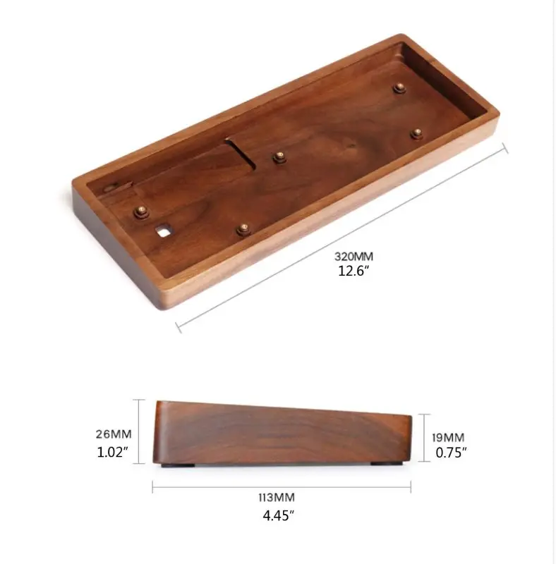 

Solid Wooden Case Customized Shell Base Rosewood Walnut Wood For ANNE PRO2 Mechanical Gaming Keyboard