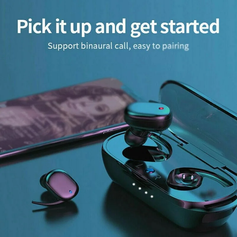 

Y30 Bluetooth Wireless Earphone 5.0 Sport Headset Earbuds Portable with Charging Box For smart Phone Xiaomi Samsung Huawei LG