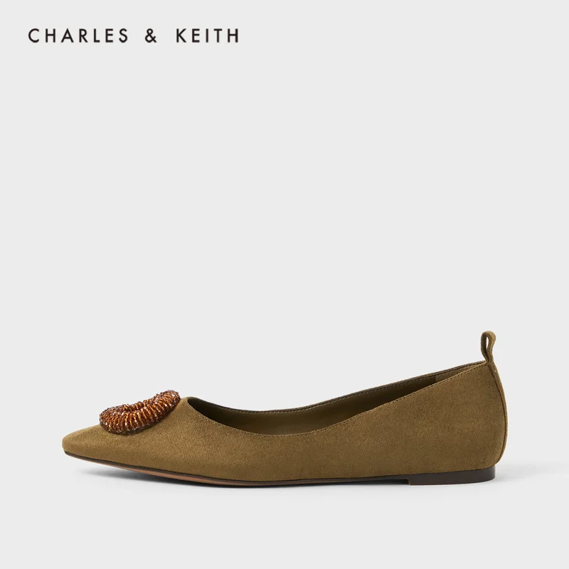 CHARLES＆KEITH Новинка на Осень 2020 CK1-70900216Женская обувь плоском каблуке Украшение из