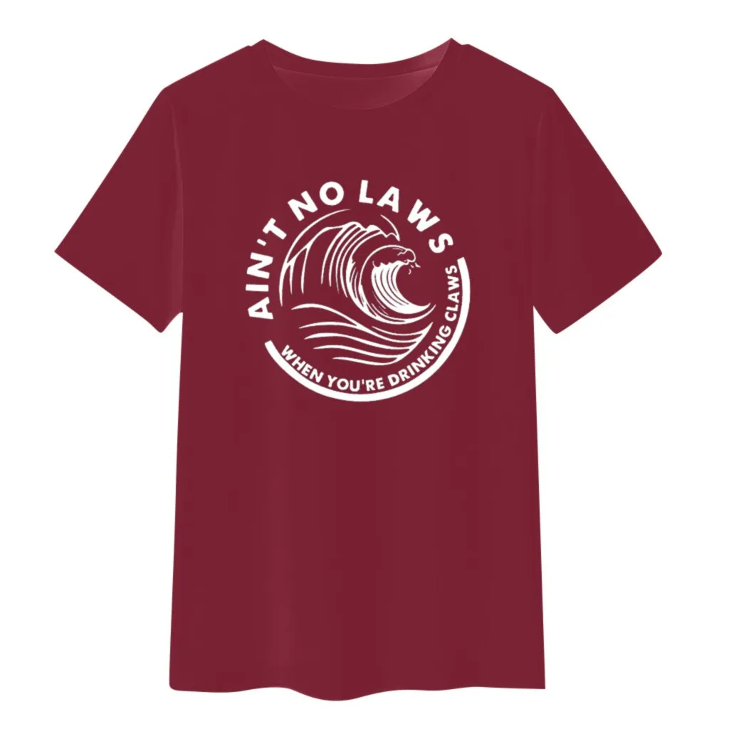 Женская футболка с надписью It't No Law When You're Drinking Claws Day забавная Винтажная Poleras