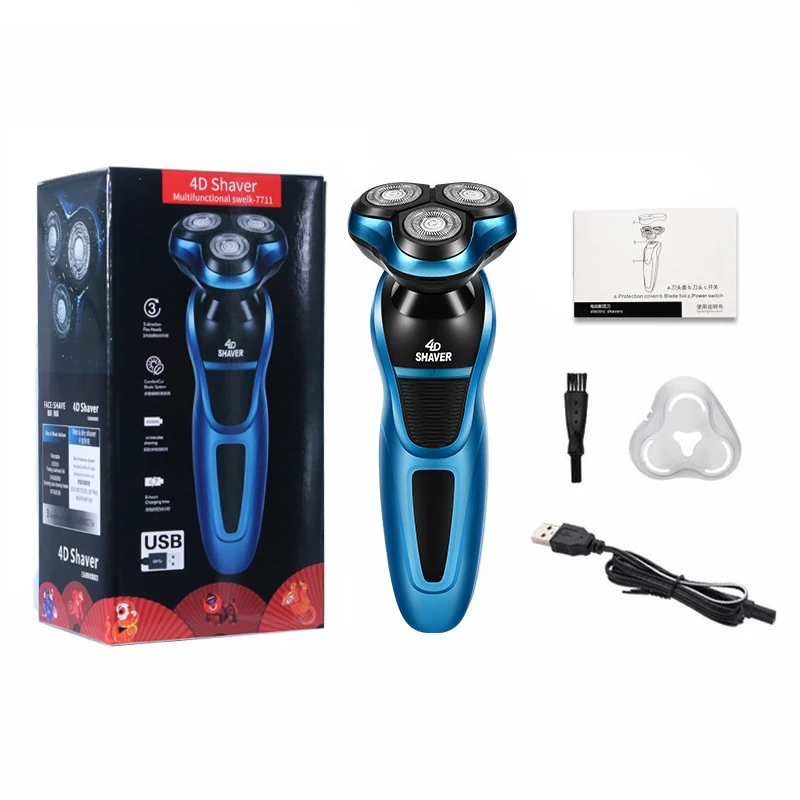 one razor 4 в 1 многофункциональная Функция электробритва 4D электробритва 3 головы водный стиральная машинка для стрижки волос бритва для бритья лица машина D42 - Цвет: one razor