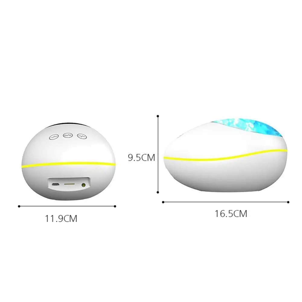 L&aacute;mpara de luz nocturna con Bluetooth para el hogar, reproductor de m&uacute;sica con Control remoto, proyecci&oacute;n Led colorida, piedra de la suerte, Ola oce&aacute;nica, regalos-5