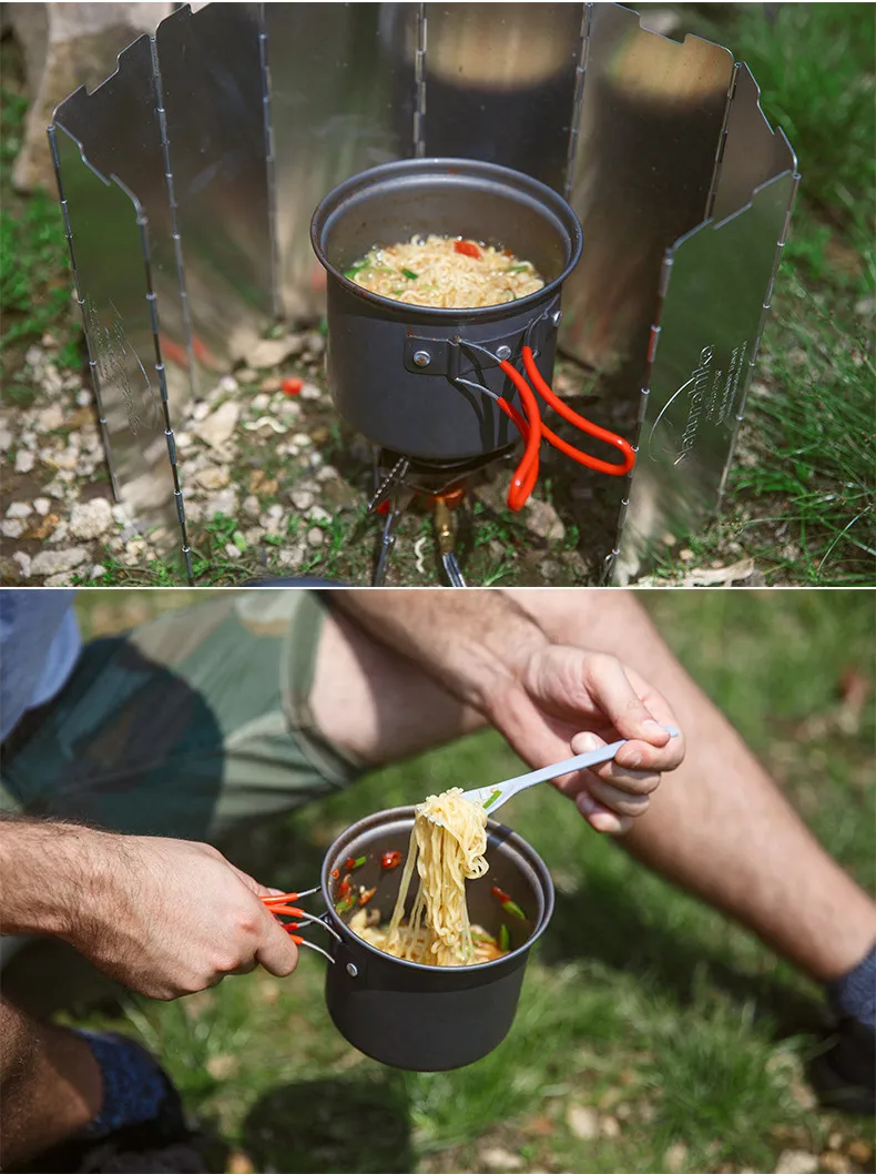 Naturehike походная посуда для пикника портативные комбинированные горшки и столовые приборы для 2-3 человек