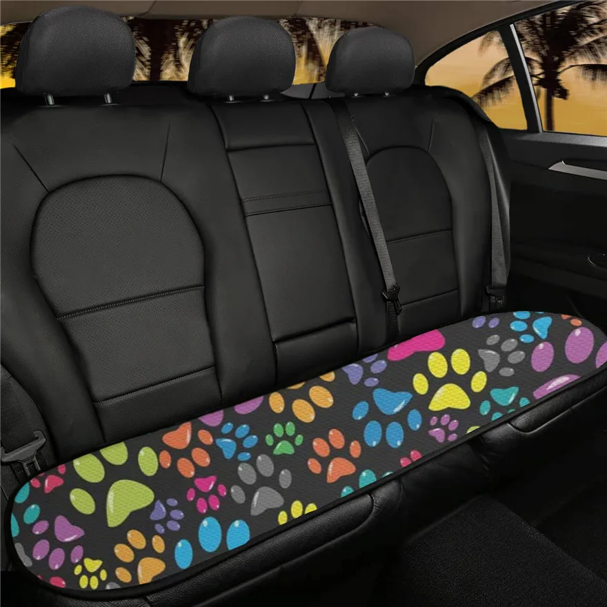 

INSTANTARTS Fashion Car Seat Covers Set Pad Mat Dog Paw Pattern Summer Cool Seats Cushion Luxurious Universal Size Car Cushion