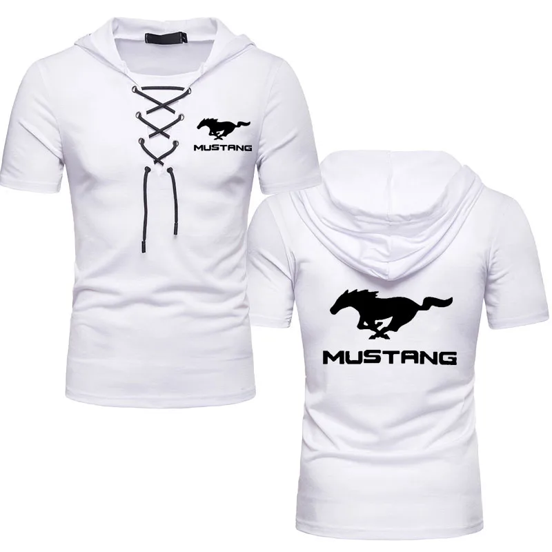 

NEW Mustang sports car logo print trend T-shirt Harajuku Summer Breathable Hot sale Men's T-shirt Men's short sleeve cotton