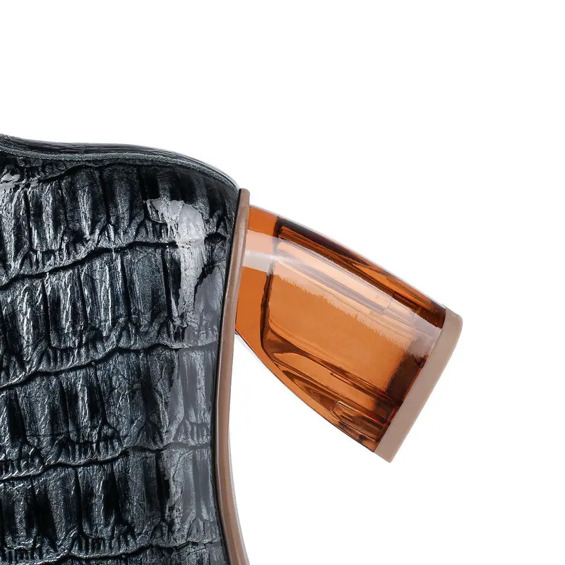 New High Quality Women Ankle Boots Hand-made Genuine Leather 7cm heels Woman Toe lace up Shoes Female Footwear | Обувь