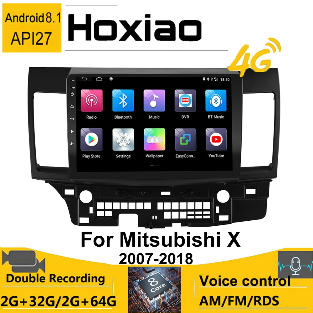 2Din Android 8 1 автомобильное радио для Mitsubishi Lancer 2x2007 2018 2017 GPS навигация Bluetooth 4G Wifi AM без