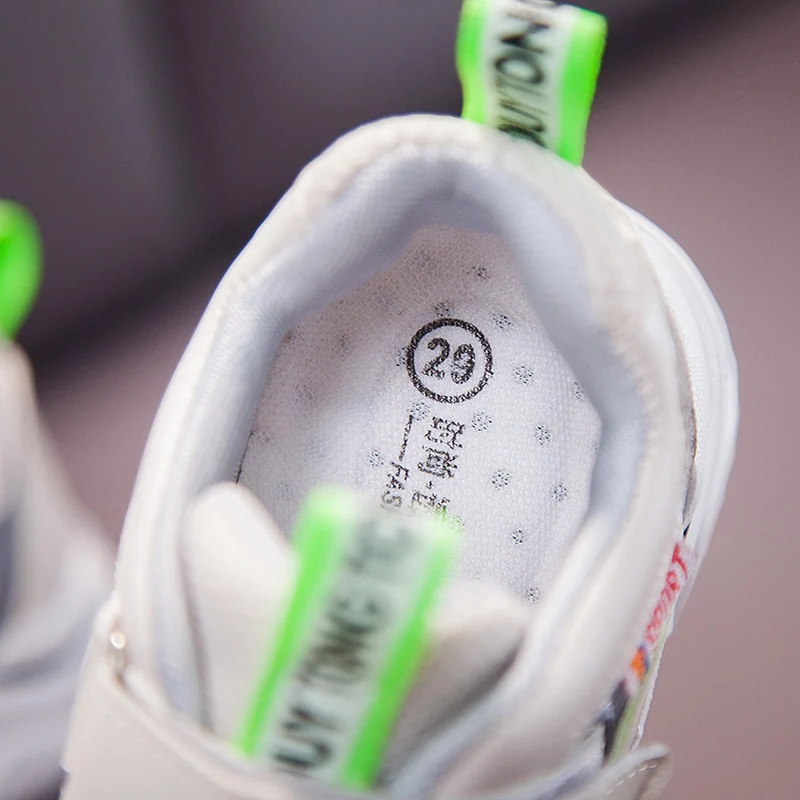 Осенняя Новая модная детская мягкая дышащая сетчатая спортивная обувь для